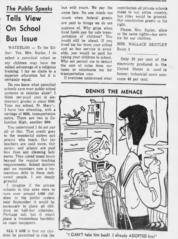 Clipping from The Courier
